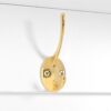 Modern Large Storage Hall Tree With Bench, Luxurious Coat Rack With 6 Hooks And Legs For Entryway, Living Room - White / Gold - Image 17