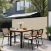 Retractable Side Awning Waterproof And UV Resistant Privacy Screen For Patio Balcony Garden Polyester With Frame - Beige - Image 2
