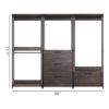 Monica - Wood Walk In Closet System With Powder Coated Metal Frame And Melamine - Rustic - Image 3
