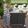 Outdoor Grill Cart With 304 Stainless Steel Sink And Cabinet - Black / Silver - Image 12