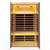 Low Emf 2 Person Wide Space Hemlock, Double Doors Great Glass Luxury Indoor Far Infrared Sauna Room - Natural Wood - Image 5