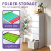Steelcraft Pro 5 Drawer Metal Vertical File Cabinet With Lock In For A4 Legal / Letter Size - Brushed Nickel - Image 6