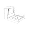 Moon - Smooth Queen 5 Pieces Bedroom Set With LED Accent Lighting And Marble Highlights - White - Image 3