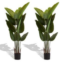 Artificial Bird Of Paradise Plant 160 Cm Tall Faux Tropical Palm Tree Indoor Outdoor Decoration - Green