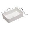 Modern European Design 21" X 14" Ceramic Rectangular Vessel Bathroom Sink - White - Image 3