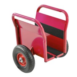 Heavy Duty Panel Dolly With 2 Handles, 10" Solid Rubber Tires, Supports 1000 Lbs, All Terrain For Drywall & Doors - Red