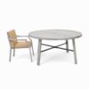 6 Person Outdoor Wooden Dining Set With Umbrella Hole And Removable Cushions For Patio - Gray - Image 13