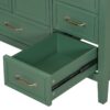 Elegant Vintage 36" Bathroom Vanity With Sink And Soft Closing Door, 4 Drawers Of Different Sizes Frame - Green - Image 21