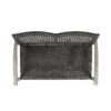 Hampton - Outdoor Wood And Wicker Loveseat - Gray - Image 7