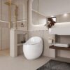 Modern Egg Shape Toilet 1.28 Gpf Single Flush Ceramic - White - Image 21