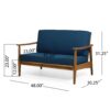 Emmry - Outdoor Loveseat Set With Coffee Table - Teak - Image 3