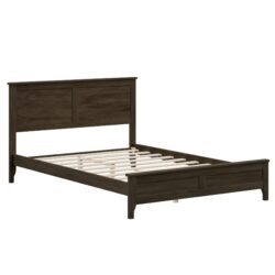 Full Size Platform Bed With Sturdy Slats Support - Espresso