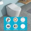 Smart Bidet Toilet Combo With Auto Open & Close, Heated Seat, Foot Sensor Flush, LED Display, Ceramic - White - Image 14