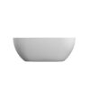 Small Size Stone Resin Solid Surface Oval Shape Freestanding Bathtub For The Bathroom - Matte White - Image 4