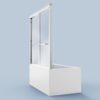 56" -60" W*58" H Semi-Frameless Double Sliding Tub Door, Bypass Bathtub Shower, 1 / 4" (6Mm) Thick SGCC Tempered Glass Door - Chrome - Image 12