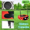 Ladybug Shaped Children's Trampoline And Red Iron Tube Foldable For Kids Age 3 7 Indoor Outdoor Use - Brushed Nickel - Image 6