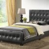 Twin Bed Stylish Transitional - Sleek Black - Image 5