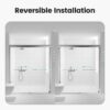 56" -60" W*70" H Semi-Frameless Double Sliding Shower Door, Bypass Shower Door, 1 / 4" (6Mm) Thick SGCC Tempered Glass Door - Chrome - Image 9