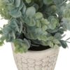 13" Tall, Artificial Plant, Eucalyptus Grass, Indoor, Faux, Fake, Table, Greenery, Potted, Decorative (Set of 2) - Green / White - Image 2