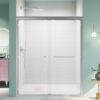 Semi-Frameless Double Sliding Shower Door, Bypass Shower Door, 1 / 4" (6Mm) Thick SGCC Tempered Glass Door - Chrome - Image 2