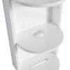 Bathroom Wall Mounted Storage Rack With Float Mounting Design, Durable Plywood - Glossy White - Image 17