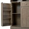 Freestanding Buffet With Hutch, Large Kitchen Pantry Storage Cabinet Cupboard With Pull Out Side Cabinet, Door Shelves And Drawer - Brown - Image 21