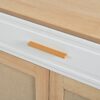 Pet Friendly Furniture Style Cat Litter Box House With Sisal Scratching Door And Charging Socket - Beige / White - Image 10