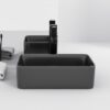 Modern Ceramic Rectangular Vessel Bathroom Sink, Stylish And Easy To Maintain - Black - Image 8