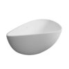 63" x 37.4" x 23.6" Freestanding Solid Surface Soaking Bathtub For Bathroom - Matte White - Image 7