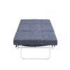 Modern Folding Ottoman Bed With Adjustable Backrest, Convertible Futon Chair Sofa Bed Metal - Gray - Image 9