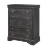 Shaker - Full 5 Pieces Bedroom Set With Crystal Inspired Tufted Headboard And LED Lighting - Gray - Image 6