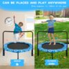 Joy Children's Trampoline With Handrails For Indoor And Outdoor Fun - Blue - Image 5