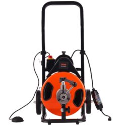 Vevor Drain Cleaning Machine 100Ft X 3 / 8" Auto Feed Sewer Snake Orange - Orange