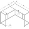 Corner Accent Console Table For Entryway, Contemporary And Modern - White - Image 11