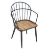 Contemporary Indoor Dining Set With Metal Legs, Birch, And Metal - Black / Natural - Image 13