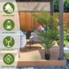 Artificial Areca Palm Plant 160 Cm Tall Faux Tropical Dypsis Lutescens Tree Indoor Outdoor Decor - Green - Image 3
