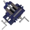 Heavy Duty 4" Cross Slide Vise, Drill Press Metal Milling X - Y, Blue Steel Benchtop Clamp - Blue - Image 4