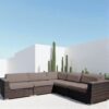 Ana - Outdoor Sectional Sofa With Cushions - Brown - Image 5