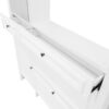 Hall Tree With Integrated Shoe Cabinet And Mirrored Cabinet Door, Coat Hanger, Entryway Bench, 4 In 1 Design, 2 Flip Drawers, 4 Hooks And 2 Cabinets For Entrance, Living Room - White - Image 12