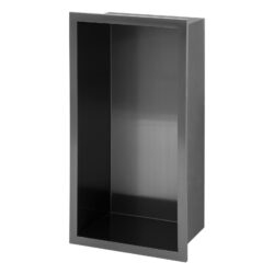 13" X 7" Stainless Steel Shower Niche With Seamless Waterproof Design - Gunmetal Black