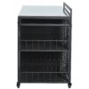 Outdoor Kitchen Island With Storage, Cooking Station, Grill Cart, Foldable Tabletop, And Bottle Opener - Dark Brown - Image 12
