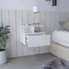 Flopini - Floating Nightstand With 1 Drawer, Compact Size - White - Image 3