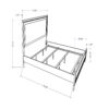 Almera - 5 Piece King Bedroom Set With LED Lighting And Glitter Details - White - Image 3