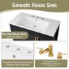 Bathroom Vanity With Sink, Soft Closing Doors & Drawers, Metal Handles - Black - Image 7