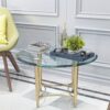28" Round Tempered Glass Table Top Clear Glass 2 / 5" Thick Beveled Polished Edge - Transparent - Image 5