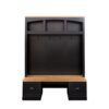 Farmhouse 4 In 1 Hall Tree With Wood Grain Bench And Top, Multifunctional Coat Rack With Hooks And Shell Handles, Mudroom Bench With Adjustable Shelves For Hallway, Living Room - Black - Image 10