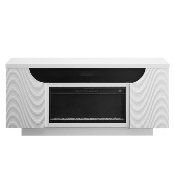 Alessia - Electric Fireplace With Multi Color LED And Flame Settings - White
