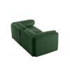 2 Seater Sofa With Storage Seat And Cylindrical Backrest Modern Fabric Loveseat - Green - Image 15