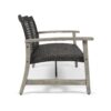 Hampton - Outdoor Wood And Wicker Loveseat - Gray - Image 5
