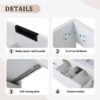 Modern Floating Bathroom Vanity With Dual Resin Sink, Soft Close Drawers - White - Image 10